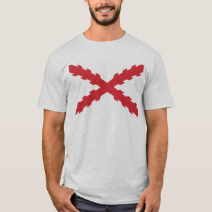 Camiseta Cruz da bandeira de Borgonha