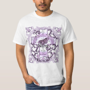 Camiseta Cruz da Oração Serenidade Roxa