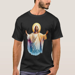 Camiseta Cruz da Ressurreição da Páscoa de 2025 Glorioso Je