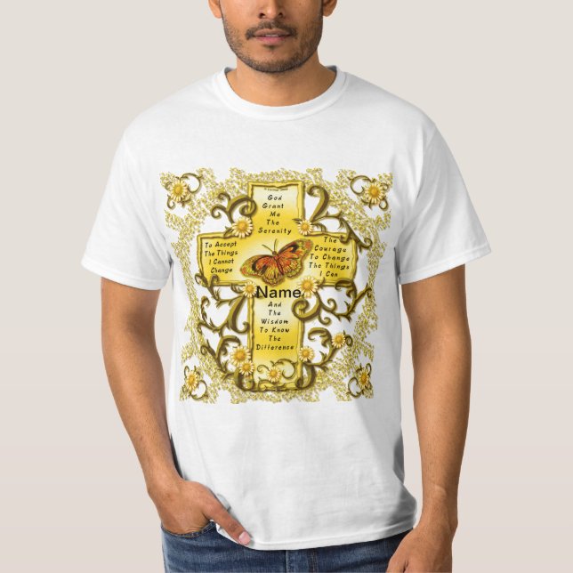 Camiseta Cruz da Serenidade Amarela (Frente)