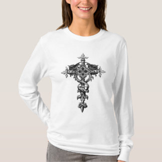 Camiseta Cruz das senhoras com asas