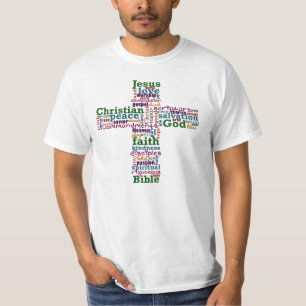 Camiseta Cruz de Arte Religiosa Cristã