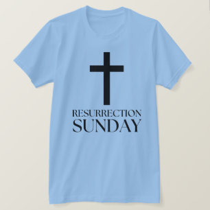 Camiseta Cruz de Domingo de Ressurreição Páscoa Cristã