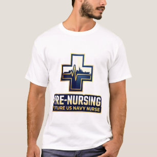 Camiseta Cruz de Futuro Enfermeiro da Marinha dos EUA Pré-E