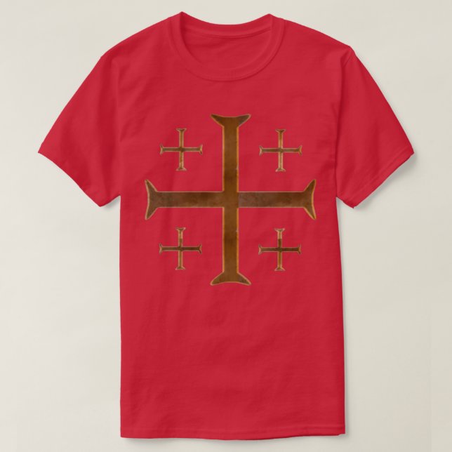 Camiseta Cruz de Jerusalém (Frente do Design)