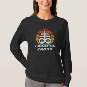 Camiseta Cruz de Leviatã Retro Cruz Satânica Símbolo Oculto