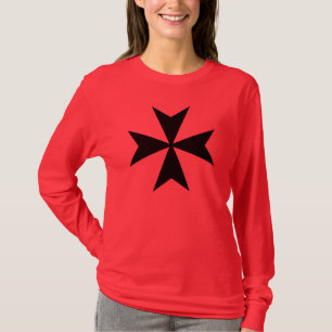 Camiseta Cruz de Malta Preta