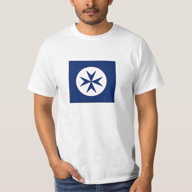 Camiseta cruz de octógono BLUE CORSAIR STYLE (Frente)