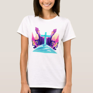 Camiseta Cruz de Páscoa Cristã