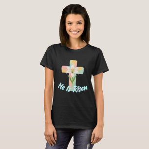 Camiseta Cruz de Páscoa Ele Ressuscitou