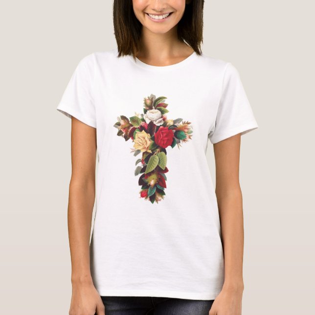 Camiseta Cruz de Rosas (Frente)