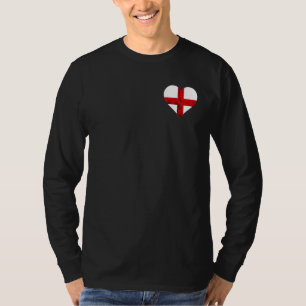Camiseta Cruz de São Jorge Inglaterra Coração Raízes Ingles