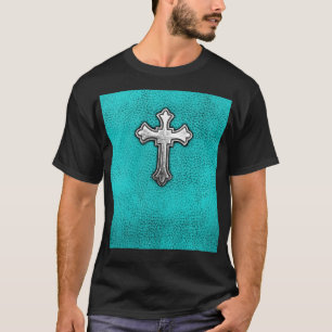 Camiseta Cruz do metal da cerceta