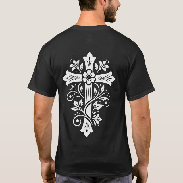 Camiseta Cruz Floral (Verso)