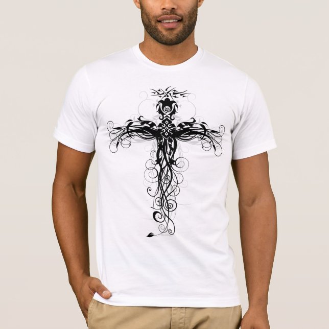 Camiseta Cruz floral #5 (Frente)