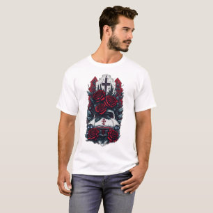 Camiseta Cruz gótica de tatuagem 5