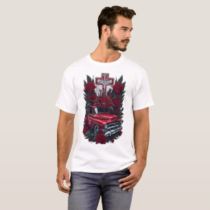 Camiseta Cruz gótica de tatuagem 6