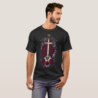 Camiseta Cruz gótica de tatuagem 7