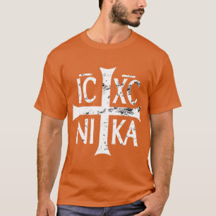 Camiseta Cruz IC XC NIKA cristã ortodoxa Retro Vintage f