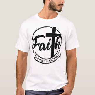 Camiseta Cruz Inspirando Fé Sobre Medo