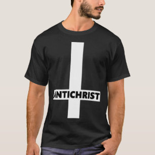 Camiseta Cruz Invertida Anticristo de Cabeça para Baixo Sat