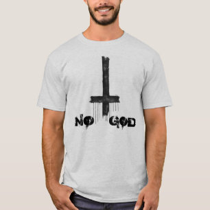 Camiseta Cruz invertida nenhum t-shirt do deus