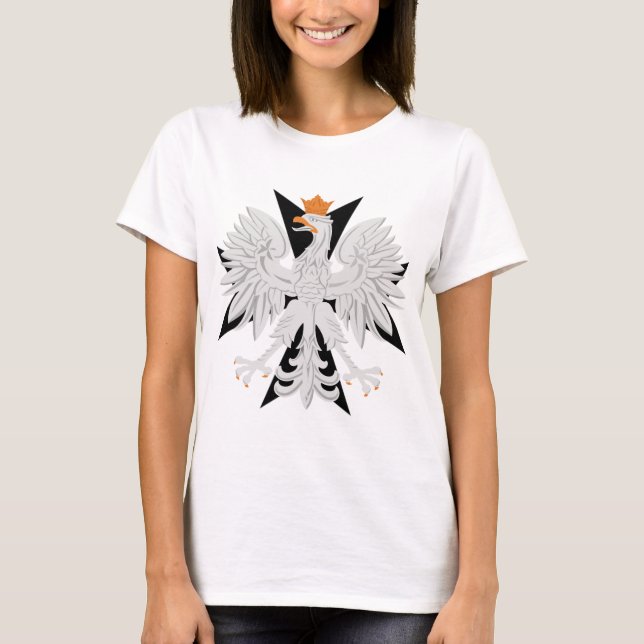 Camiseta Cruz maltesa polonesa de Eagle (Frente)