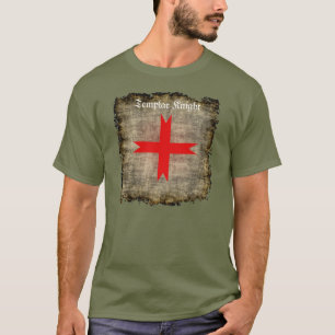 Camiseta Cruz medieval do Grunge dos cavaleiros Templar