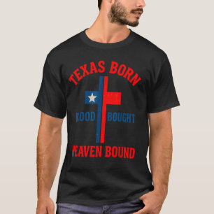 Camiseta Cruz Nascido no Texas, Sangue Comprado, Limite do