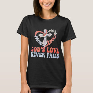 Camiseta Cruz No Coração Esperança Amor Fé O Amor de Deus N