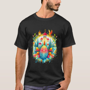 Camiseta Cruz Ortodoxa Bizantina Grega Russa Ele Ressuscito