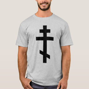 Camiseta Cruz Ortodoxa da Camisa-T Cristo