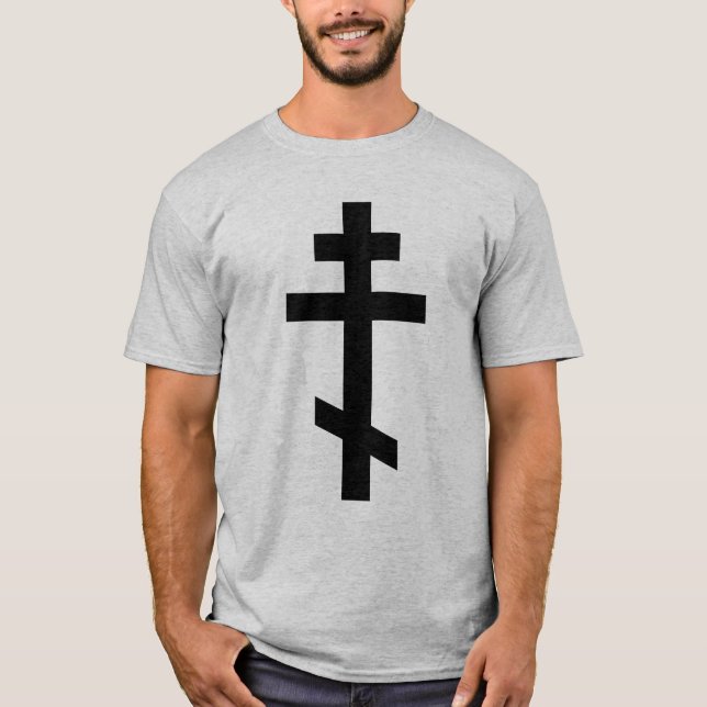 Camiseta Cruz Ortodoxa da Camisa-T Cristo (Frente)
