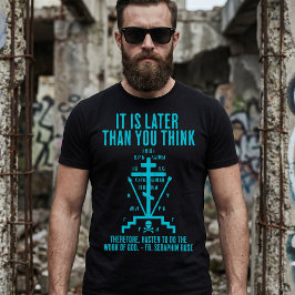 Camiseta Cruz Ortodoxa Oriental Pe. Serafim Rosa Presente