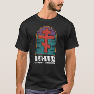 Camiseta Cruz Ortodoxa Oriental Resistir a Modernidade