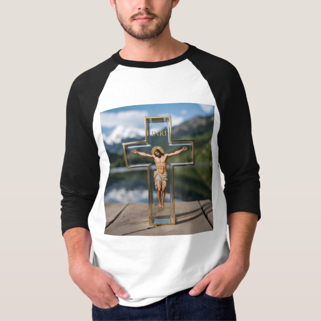 Camiseta Cruz transparente INRI (Frente)