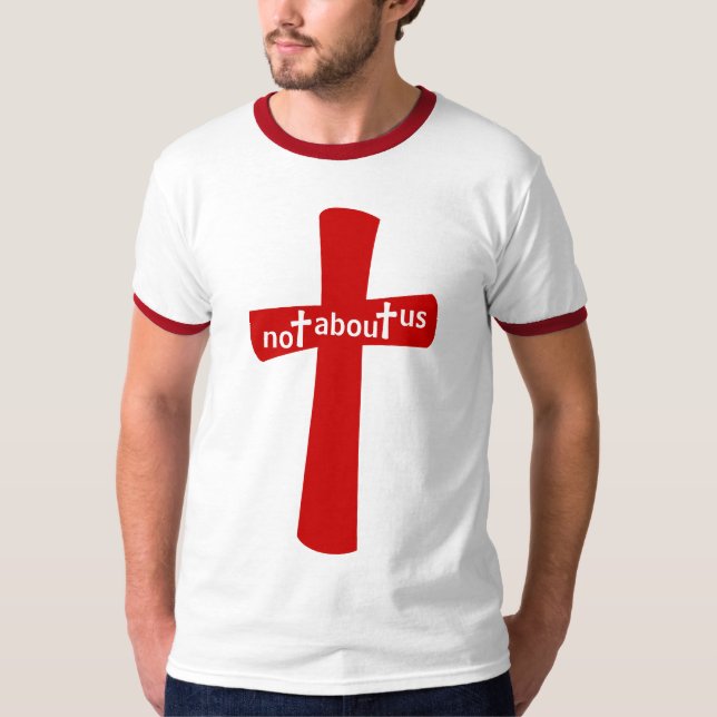 Camiseta cruz vermelha do notaboutus (Frente)