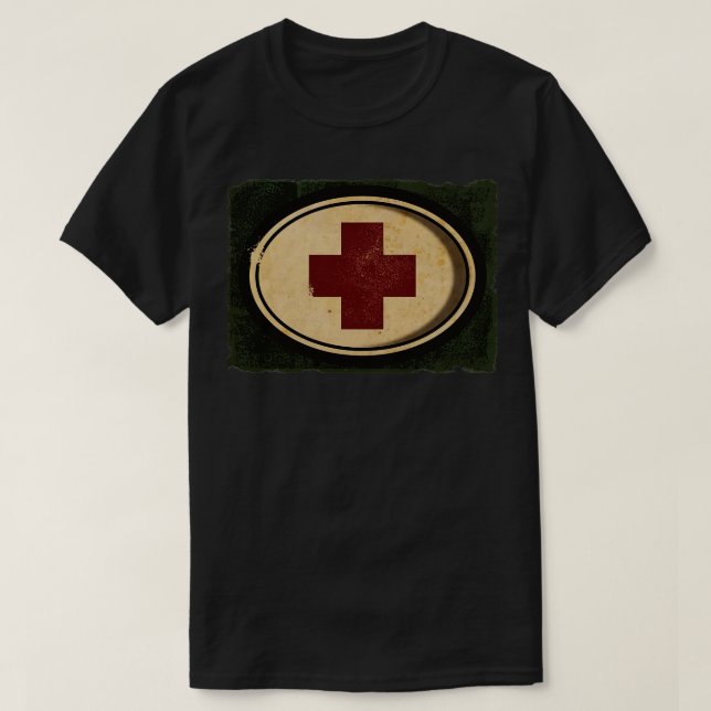Camiseta Cruz Vermelha Militar (Frente do Design)