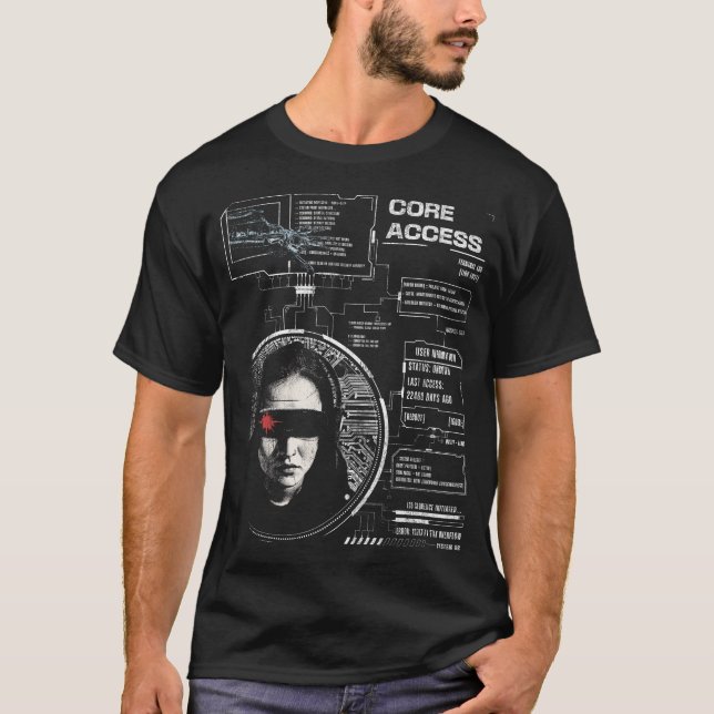 Camiseta Cruzado - Design de Streetwear Techno-Brutalist (Frente)