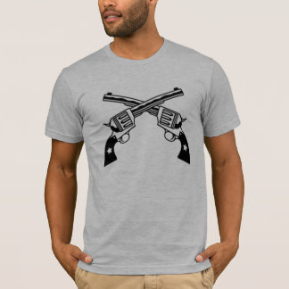 Camiseta Cruzado seis cinzas das armas do atirador cabem o
