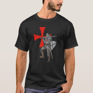 Camiseta Cruzador de Impressão Legal Medieval e Cavaleiro