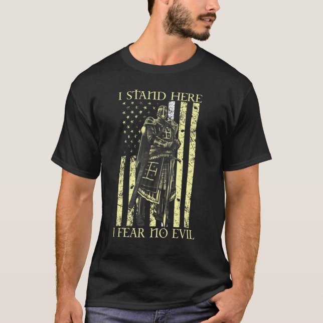 Camiseta Cruzador Eu Fico Aqui Eu Não Tenho Medo De Nenhum  (Frente)