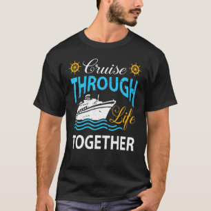 Camiseta Cruzamento Ao Longo Da Vida Junto Com Navio De Cru