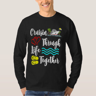 Camiseta Cruzamento Através da Vida Junto com Barcos Cruzad