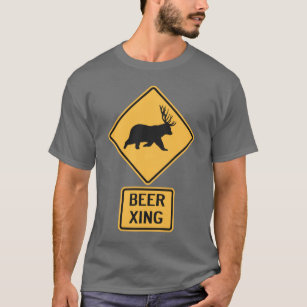 Camiseta Cruzamento da cerveja dos cervos do urso