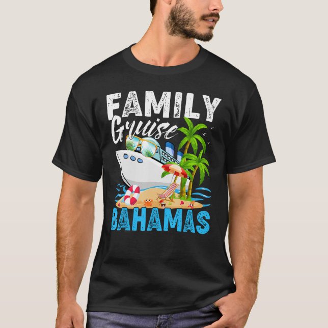 Camiseta Cruzamento das Férias de Cruzeiro da Família Baham (Frente)