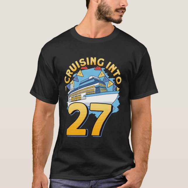 Camiseta Cruzamento De Barcos De Cruzeiro Em 27 Cruzeiros (Frente)