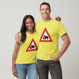 Camiseta Cruzamento de Ovinos, Sinal de Tráfego, Noruega