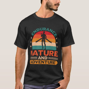 Camiseta Cruzamento de países correndo, resistência, nature