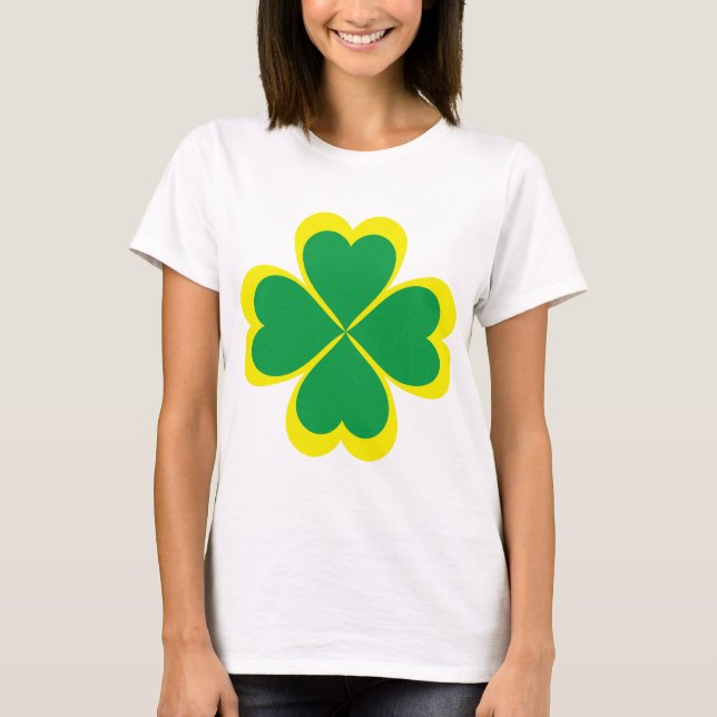Camiseta Cruzamento irlandês de shamrock para o Dia de São  (Frente)